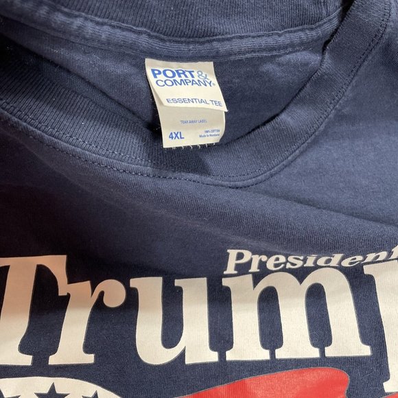 President Trump 2020 KEEP AMERICA GREAT Navy Blue Cotton Porch And Company 4XL - Picture 5 of 6